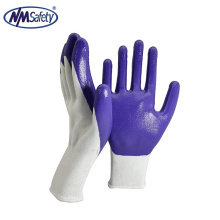 NMsafety  construction Work Nitrile Oil resistant and Anti-slip nitrile coating working Gloves